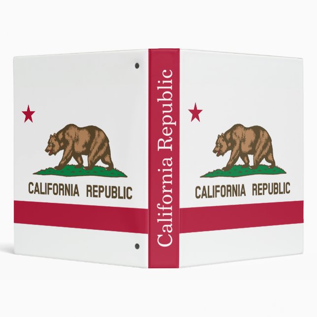 California Republic State Flag 3 Ring Binder (Background)