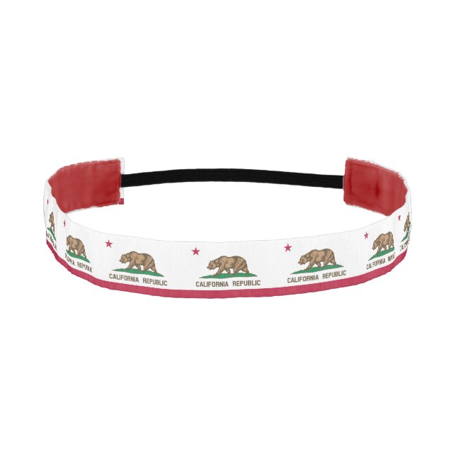 California Republic State Flag Athletic Headband (Front)