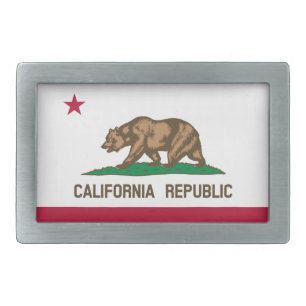 California Republic state flag belt buckle
