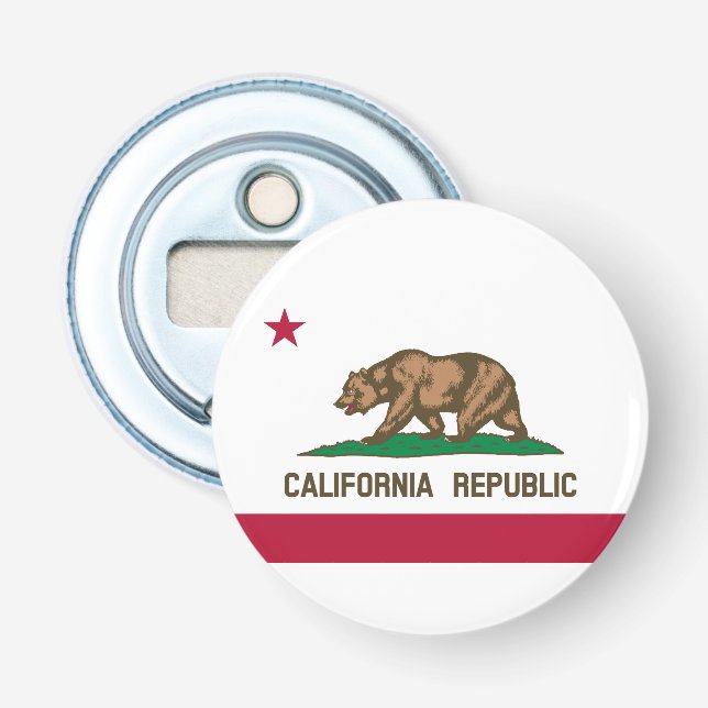 California Republic State Flag Bottle Opener (Front)