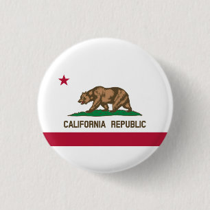 California Republic State Flag Button