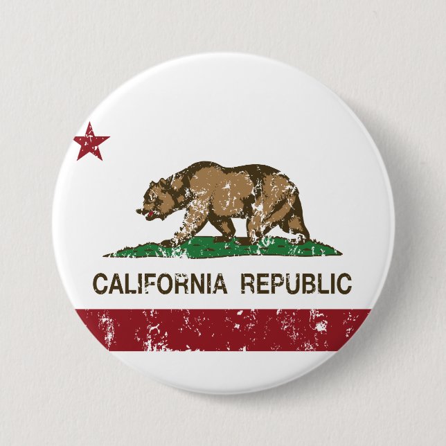 california republic state flag button (Front)