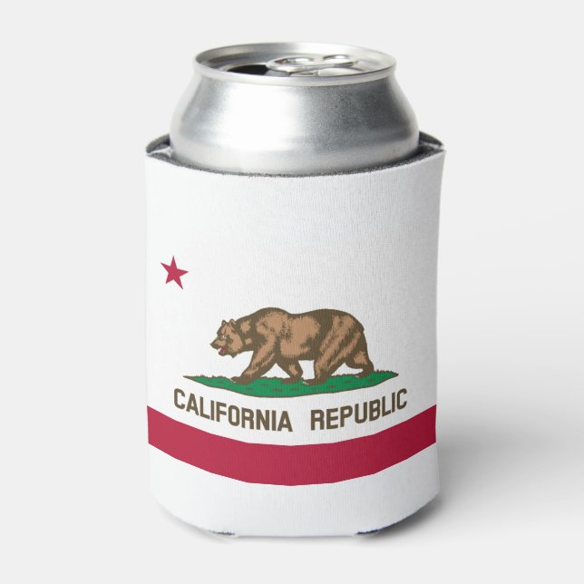 California Republic State Flag Can Cooler (Can Front)