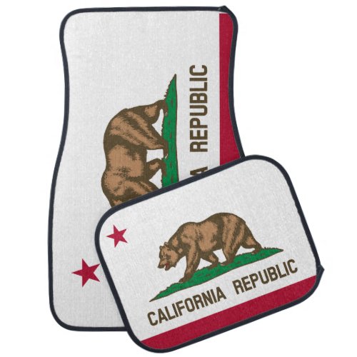 California Republic State Flag Car Floor Mat