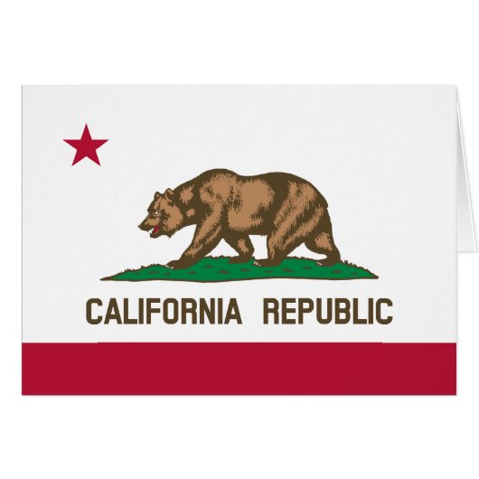 California Republic State Flag Cards (Front Horizontal)
