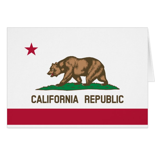 California Republic State Flag Cards (Front Horizontal)