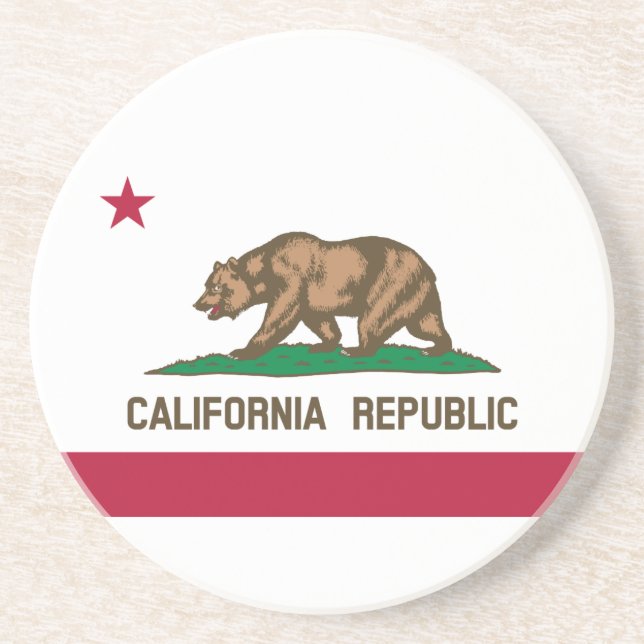California Republic State Flag Coaster (Front)