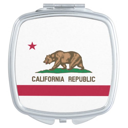 California Republic State Flag Compact Mirror