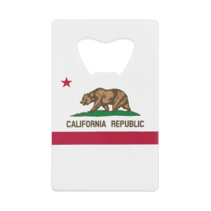 California Republic State Flag Credit Card Bottle Opener