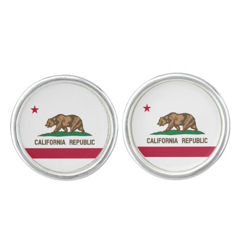 California Republic State Flag Cufflinks