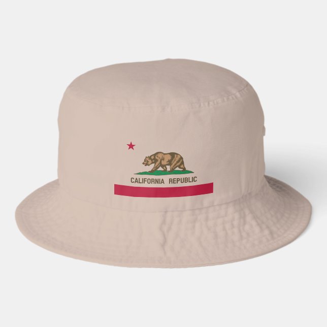 California Republic state flag custom bucket hat (Front)