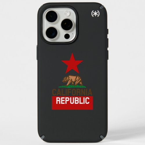 CALIFORNIA REPUBLIC State Flag Custom Design iPhone 15 Pro Max Case