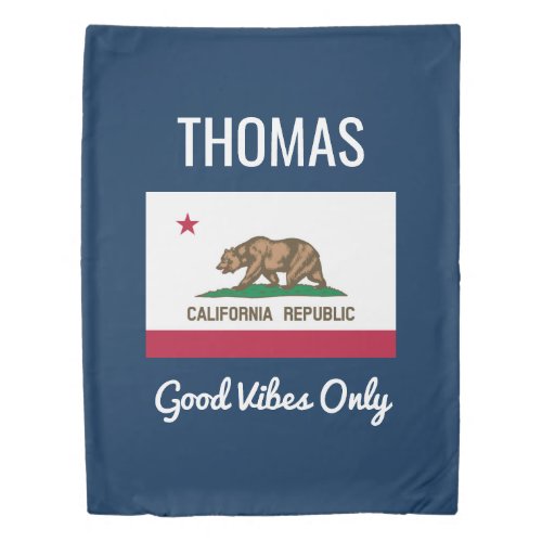 California Republic state flag custom duvet cover