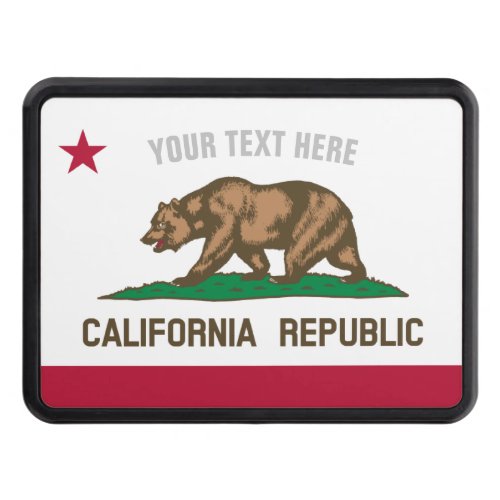 California Republic state flag custom text car Hitch Cover