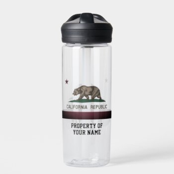 California Republic State Flag Custom Water Bottle by iprint at Zazzle