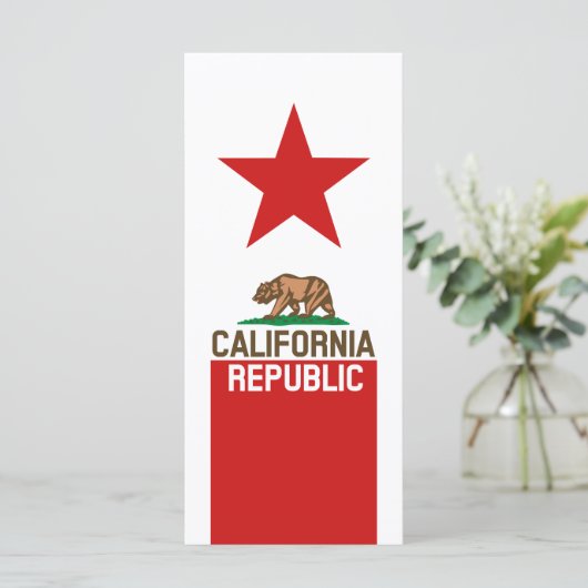 CALIFORNIA REPUBLIC State Flag Decor (Standing Front)
