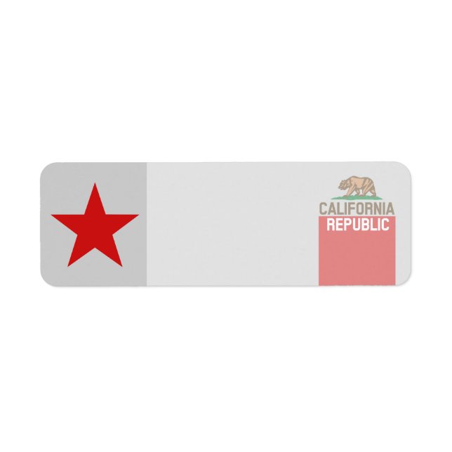 CALIFORNIA REPUBLIC State Flag Decor Label (Front)