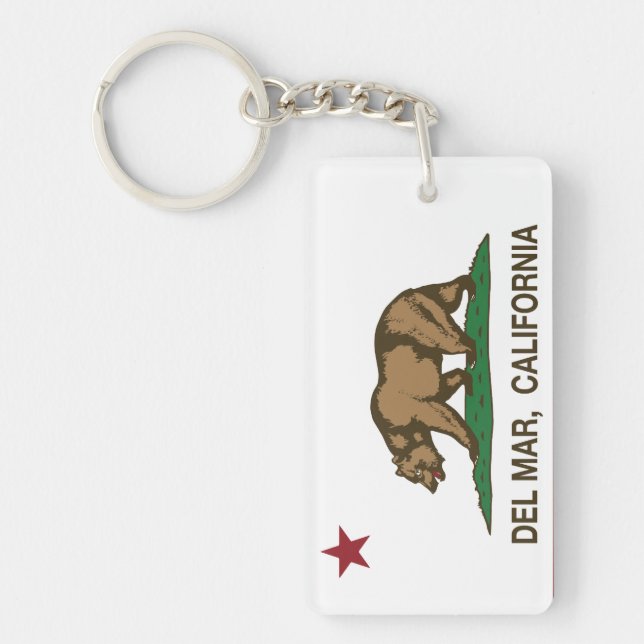California Republic State Flag Del Mar Keychain (Front)