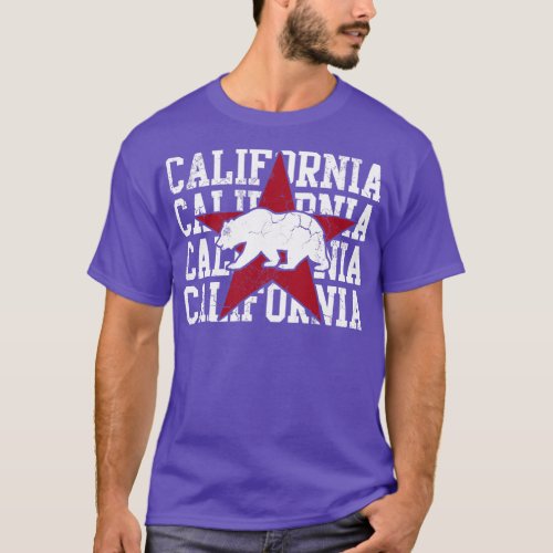 California Republic State Flag Design T_Shirt