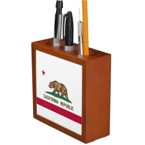 California Republic State Flag Desk Organizer