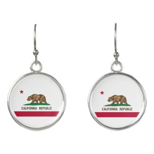California Republic State Flag Earrings