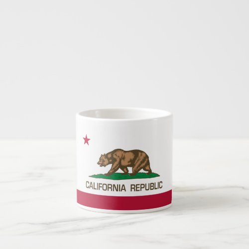 California Republic State Flag Espresso Cup