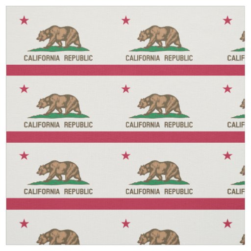California Republic State Flag Fabric
