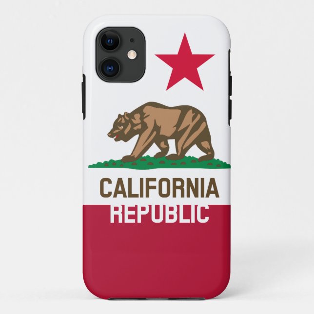 CALIFORNIA REPUBLIC State Flag Fitted Designs Case-Mate iPhone Case (Back)