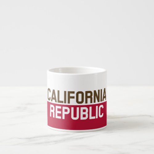 CALIFORNIA REPUBLIC State Flag Fitted Designs Espresso Cup