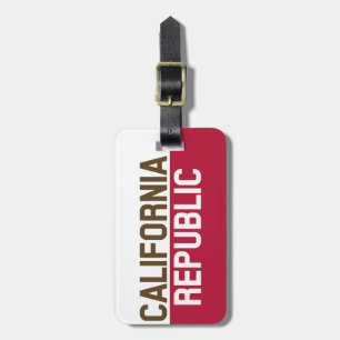 CALIFORNIA REPUBLIC State Flag Fitted Designs Luggage Tag
