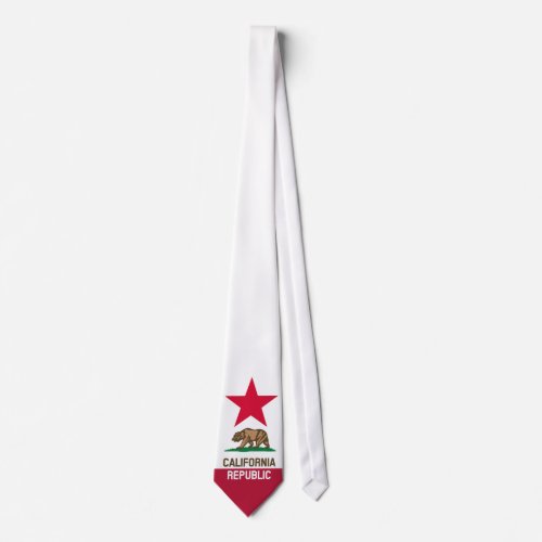 CALIFORNIA REPUBLIC State Flag Fitted Designs Neck Tie