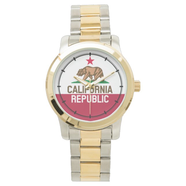 CALIFORNIA REPUBLIC State Flag Fitted Designs Watch (Front)