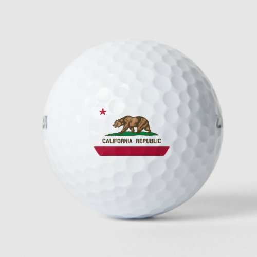 California Republic State Flag Golf Balls