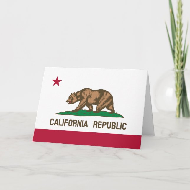 California Republic state flag greeting card (Front)