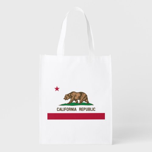 California Republic State Flag Grocery Bag