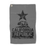 CALIFORNIA REPUBLIC State Flag Grunge Style on a  Golf Towel