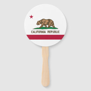 California Republic State Flag Hand Fan