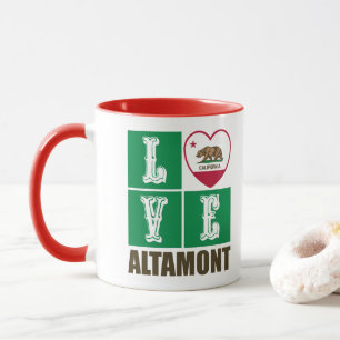 California Republic State Flag Heart Altamont Mug