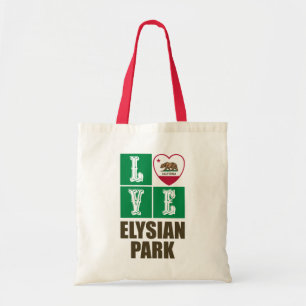 California Republic State Flag Heart Elysian Park Tote Bag