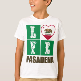California Republic State Flag Heart Pasadena T-Shirt