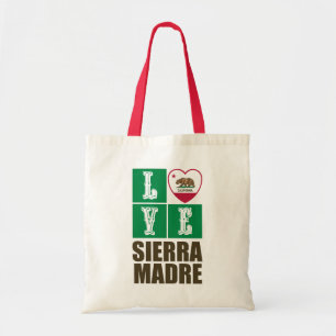California Republic State Flag Heart Sierra Madre Tote Bag