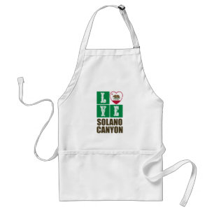 California Republic State Flag Heart Solano Canyon Adult Apron