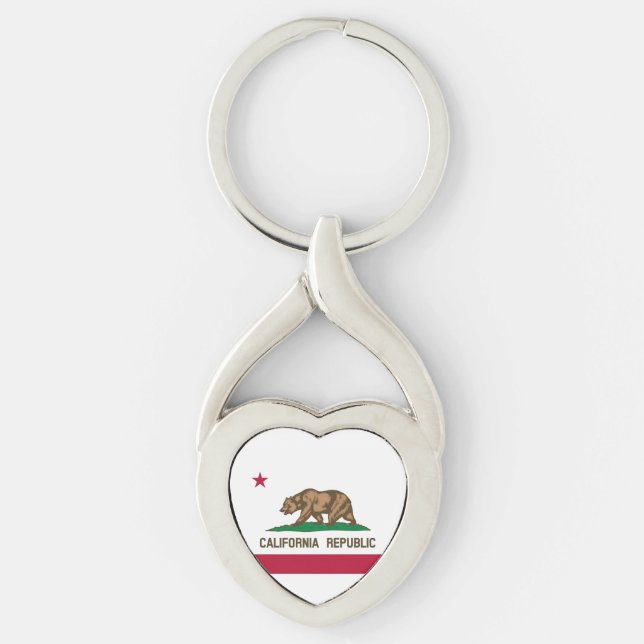 California Republic State Flag Keychain (Front)