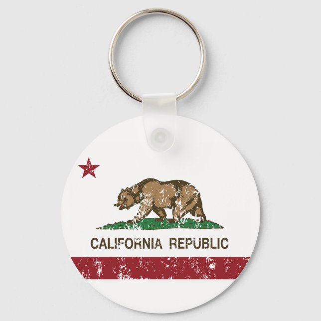 California Republic State Flag Keychain (Front)