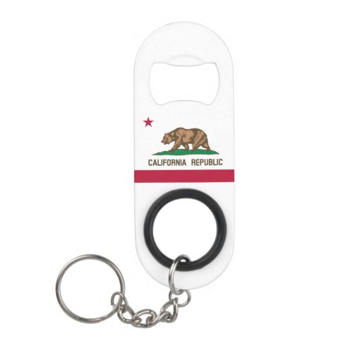 California Republic State Flag Keychain Bottle Opener