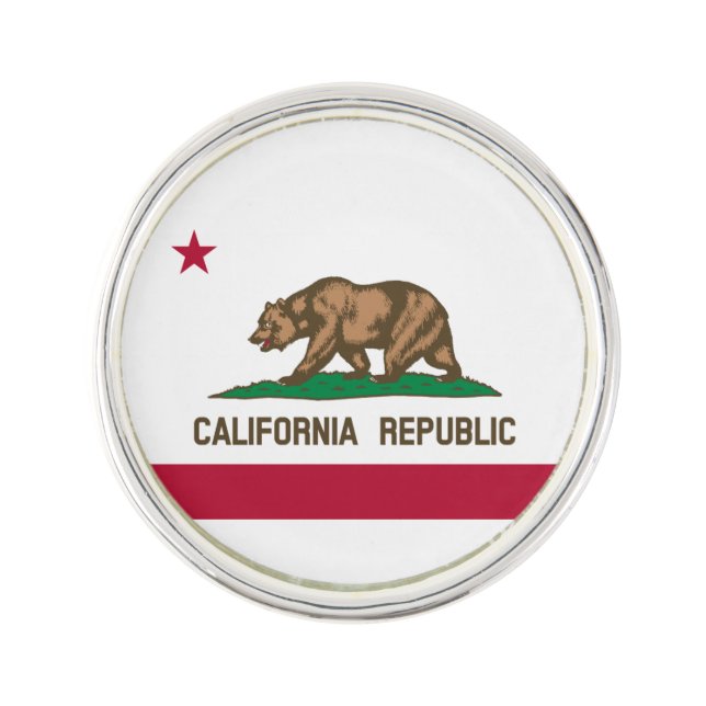 California Republic State Flag Lapel Pin (Front)