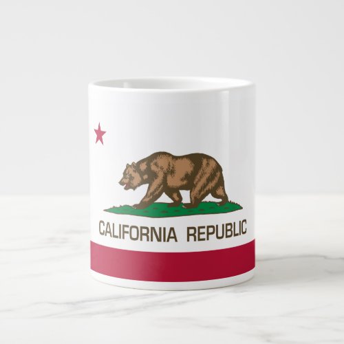 California Republic State Flag Large Coffee Mug