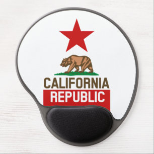 CALIFORNIA REPUBLIC State Flag Large Star Design Gel Mouse Pad