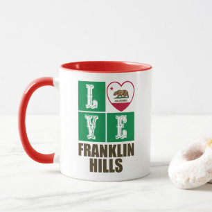 California Republic State Flag Love Franklin Hills Mug