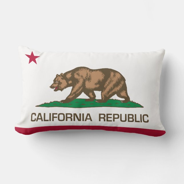 California Republic (State Flag) Lumbar Pillow (Front)
